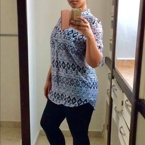 🛑SOLD!!🛑 Sheer Tribal Print Top